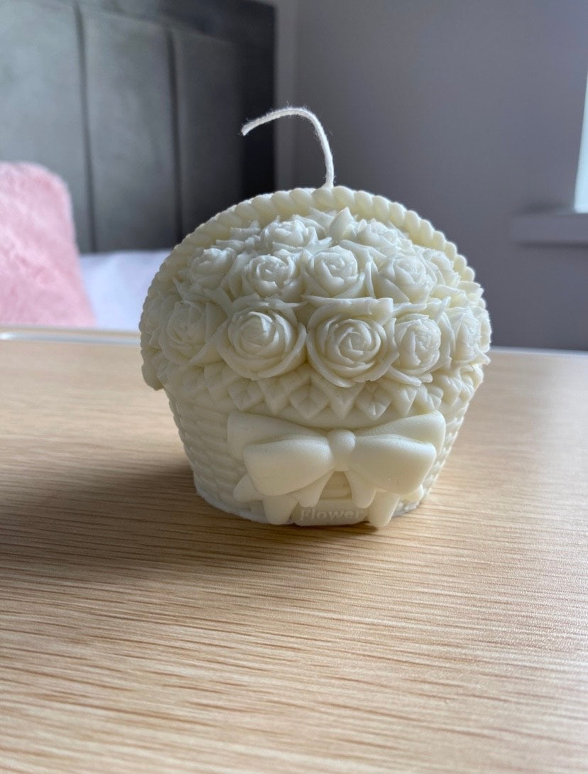 Flower wicker basket