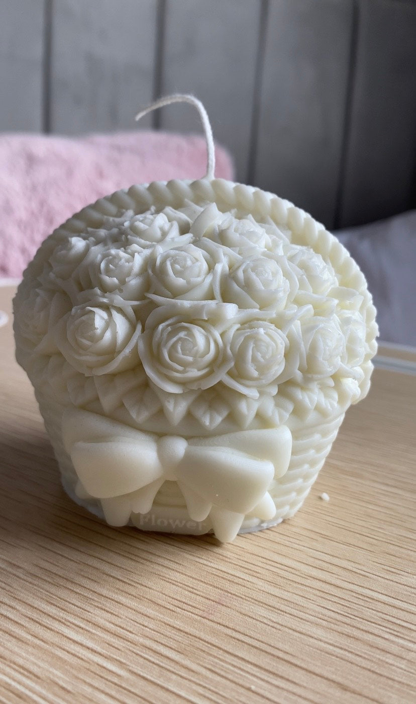 Flower wicker basket