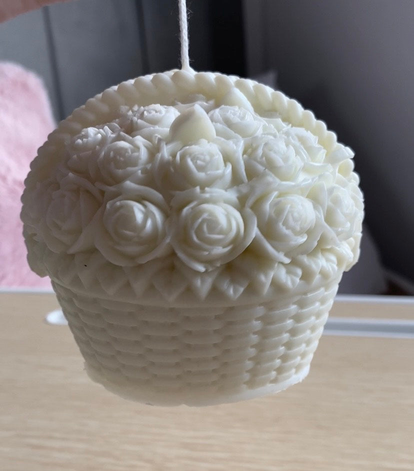 Flower wicker basket