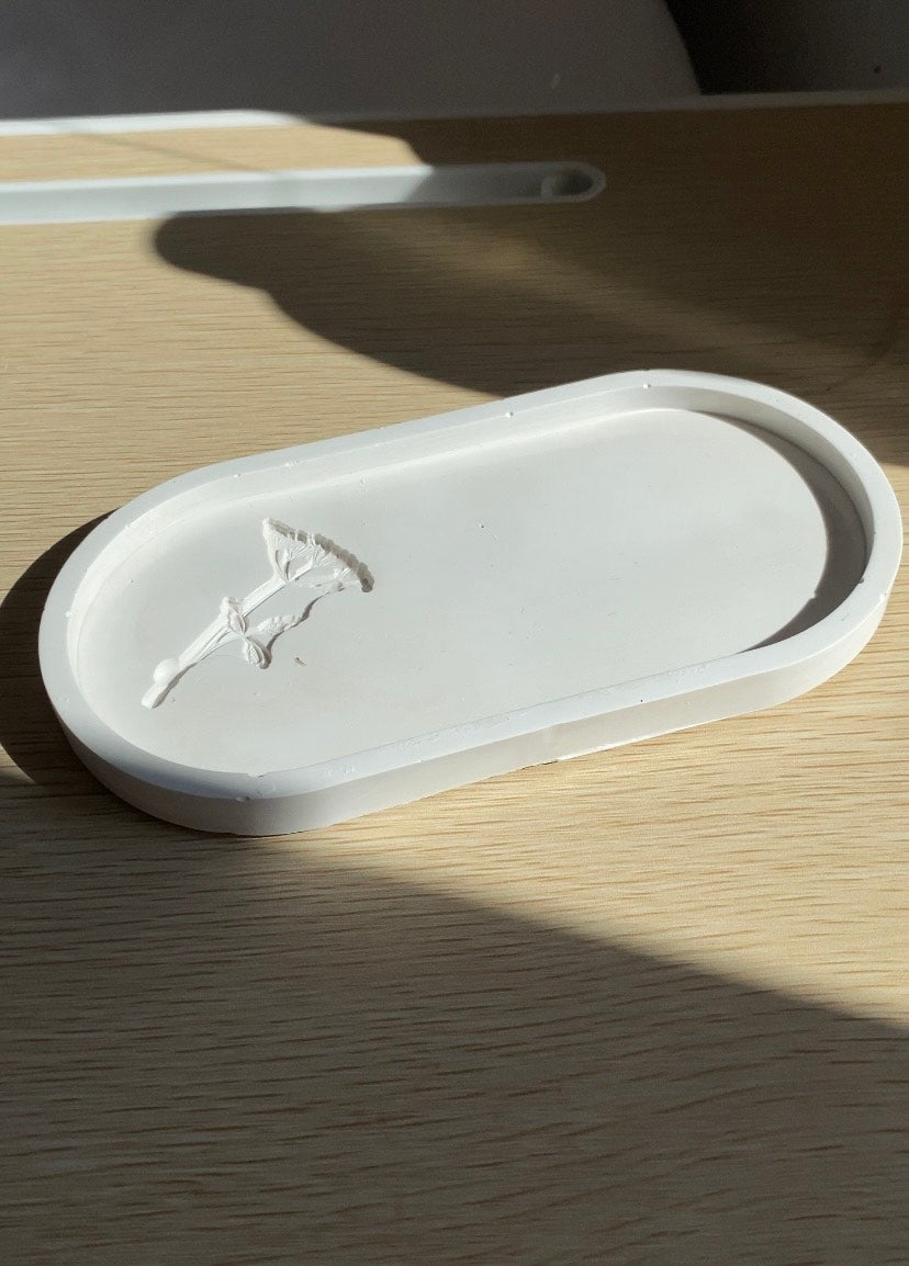 Flower Imprinted Jewellery Dish