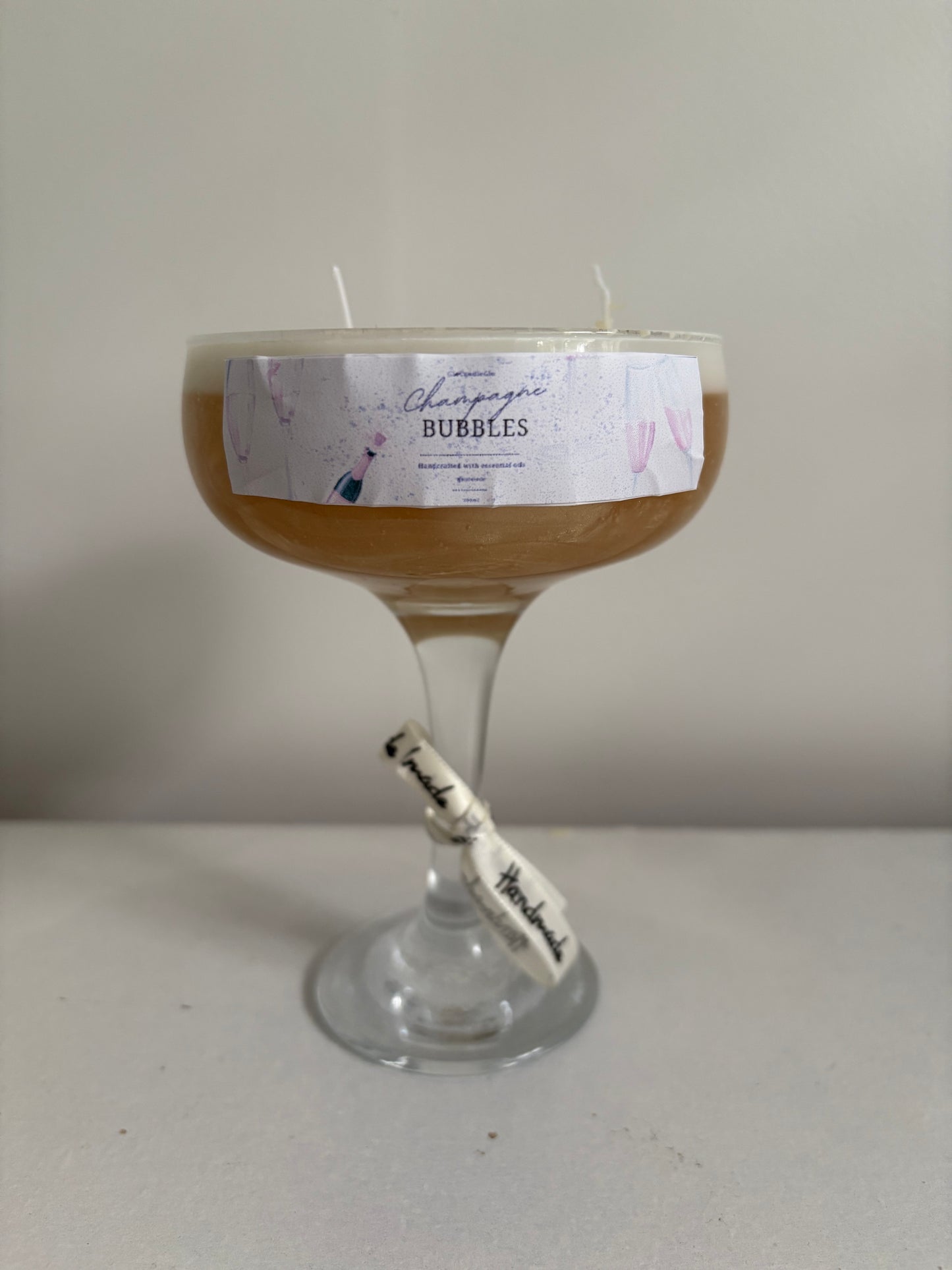 Champagne bubbles candle