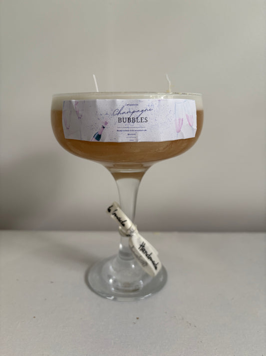 Champagne bubbles candle