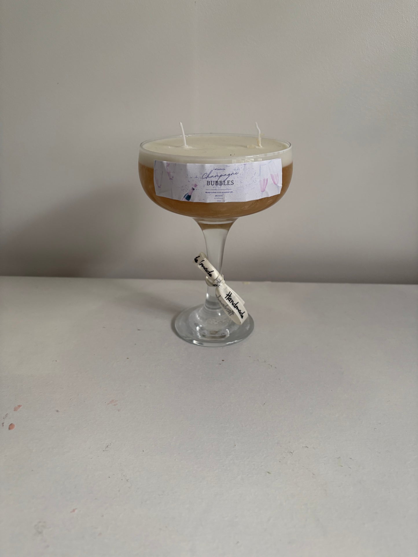 Champagne bubbles candle
